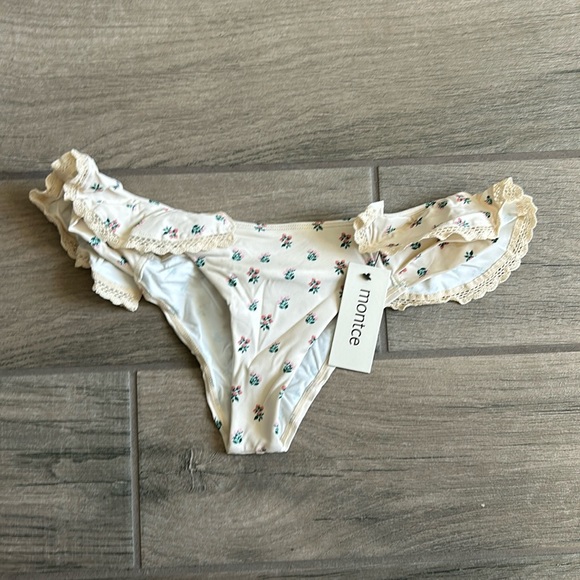 Montce Other - Montce fruity floral ruffle bikini bottom